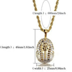 Gold Egyptian Pharaoh Pendant Necklace Statement