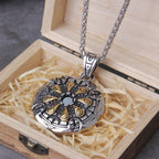 Vegvisir Viking Rune Necklace — Gold
