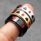 Poker Fidget Spinner Ring — Stainless Steel
