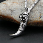 Wolf Tooth Pendant Necklace — Stainless Steel