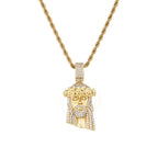 Jesus Face Thorn Crown Pendant Necklace — Iced Out