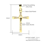 Cross Pendant Rope Chain Necklace Stainless Steel