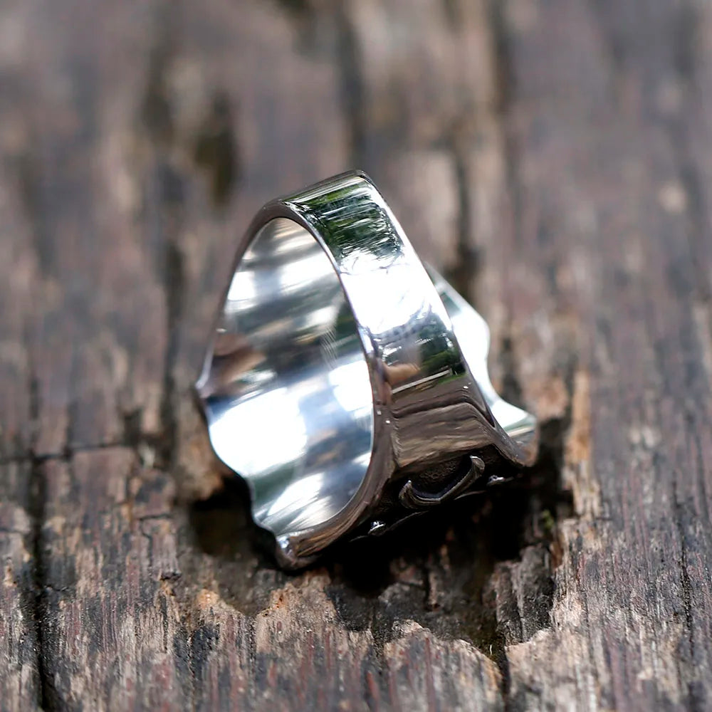 Knights Templar Red Cross Biker Ring — Stainless Steel