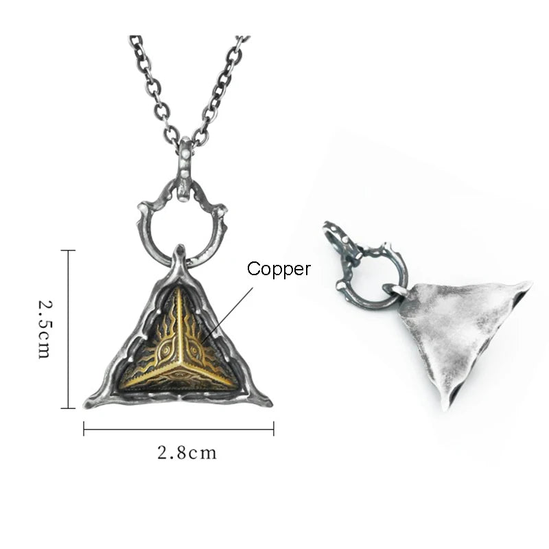 Eye of Horus Amulet Pendant Necklace — Stainless Steel