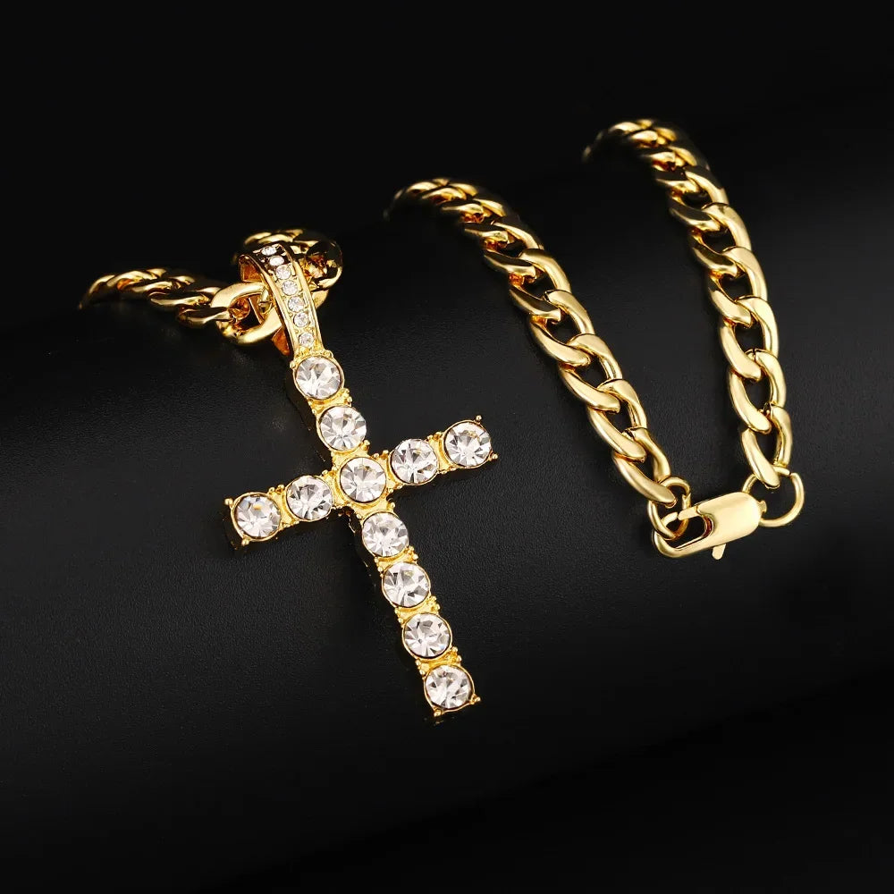 Iced Out Cuban Chain Set — 16mm
