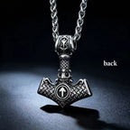 Odin Rune Viking Stainless Steel Pendant Necklace
