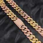Iced Out Cuban Necklace Stainless Steel 25MM