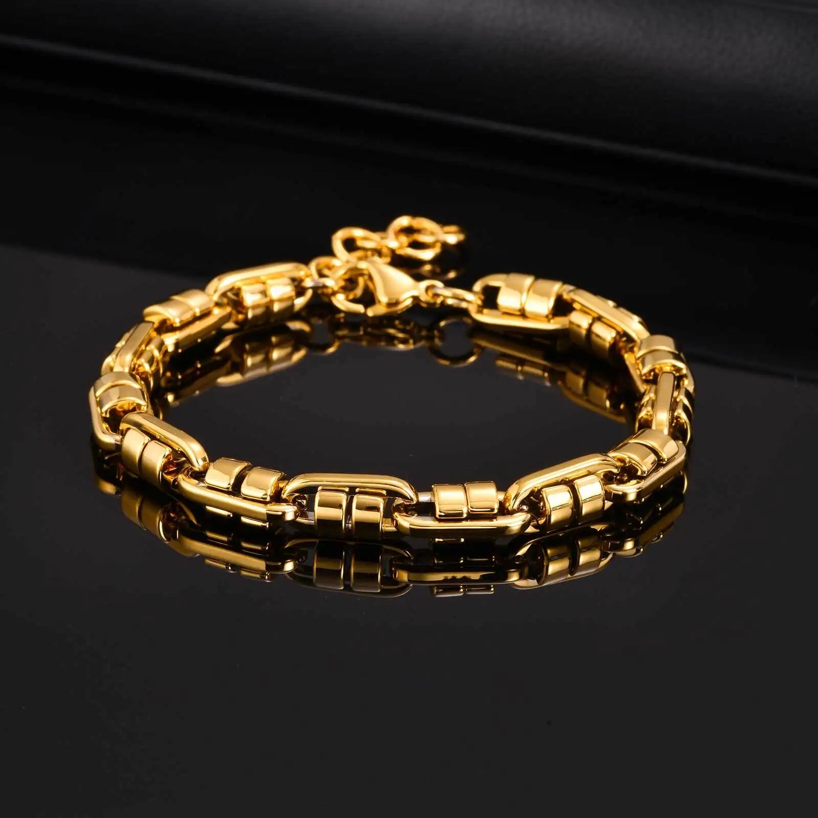 Gold Handmade Chain Bracelet — Stainless Steel