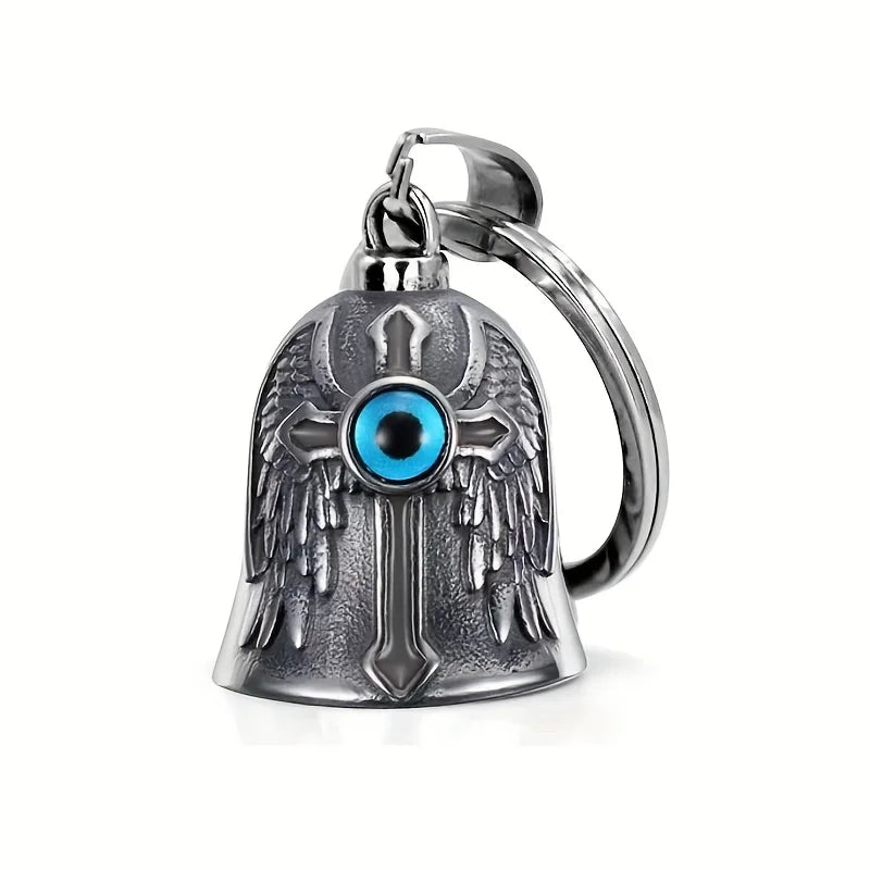 Norse Gods Odin Celtic Knot Motorcycle Bell Necklace Men's Punk Riding Rock Lucky Exorcism Amulet Jewelry