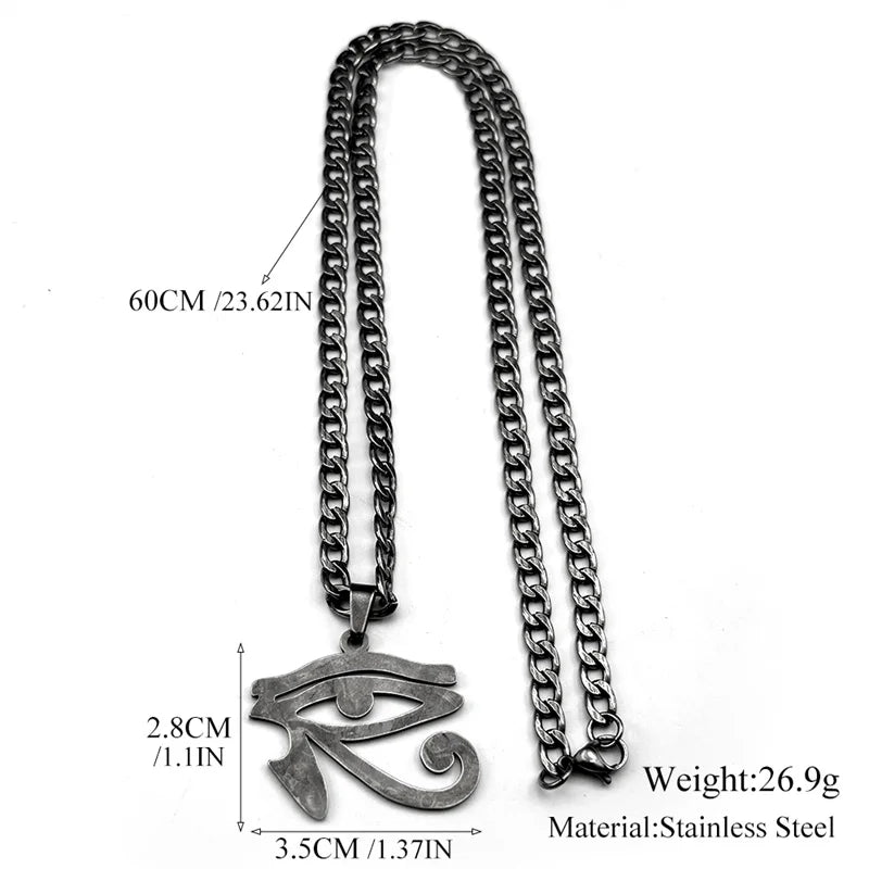 Horus Eye Black Pendant Egyptian Symbol Gun