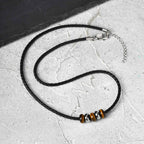 Tiger Eye Stone Pendant — Stainless Steel