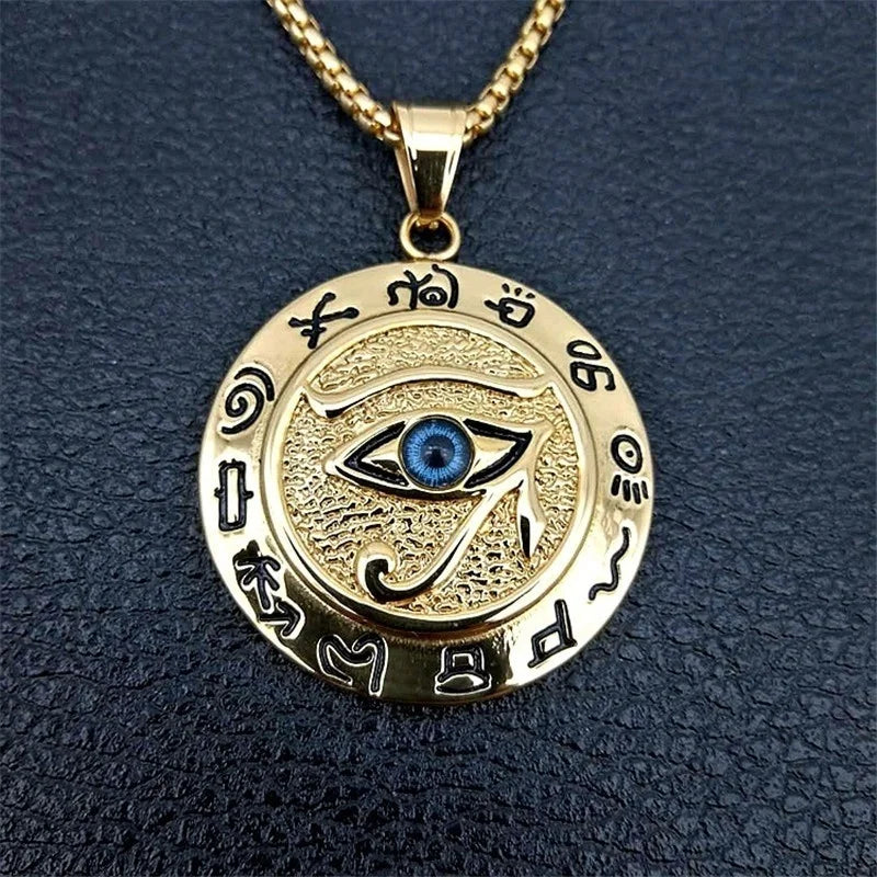 Eye of Horus Pendant Necklace — Zinc Alloy