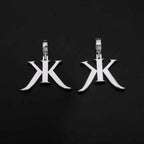 Silver 925 Iced Out Letter Pendant Moissanite