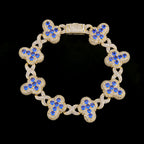 Iced Out Cross Bracelet Stainless Steel 20MM