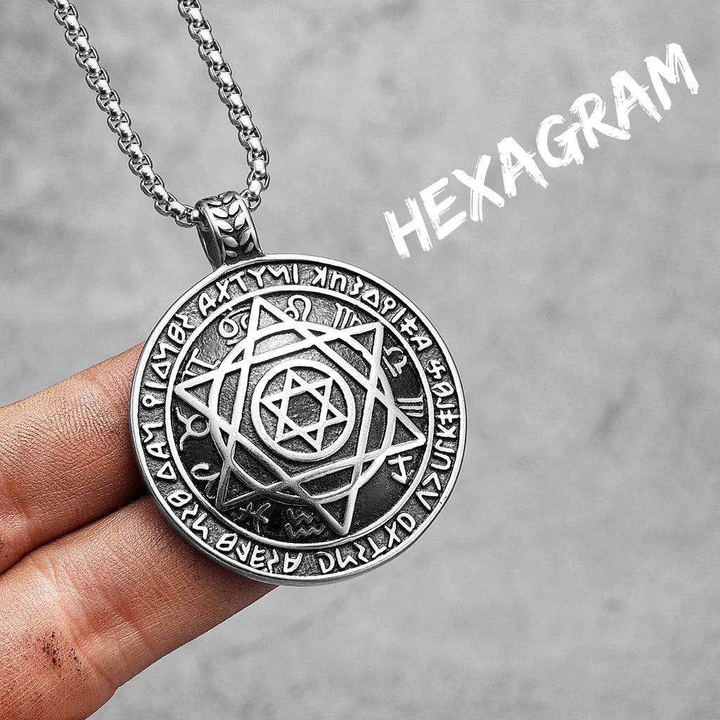 Judaism Star of David Stainless Steel Men Women Necklaces Pendants Chain Punk Trendy Amulet Jewelry Creativity Gift Wholesale
