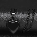 Gothic Heart Star Pendant Necklace — Stainless Steel