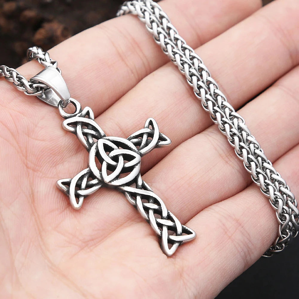 Celtic Cross Steel Pendant Vintage Punk Nordic
