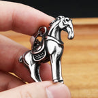 Horse Pendant Necklace — Stainless Steel
