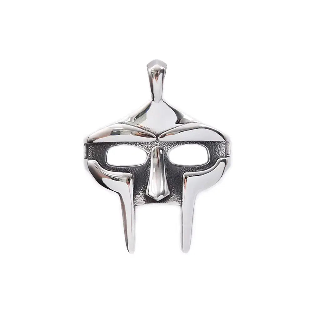 Vintage Punk MF Doom Mask Pendant Necklace Unisex Retro Egyptian Pharaoh Amulet For Biker Rally Daily Wear Fashion Jewelry Gift