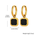 Natural Stone Huggie Hoop Earrings — SS