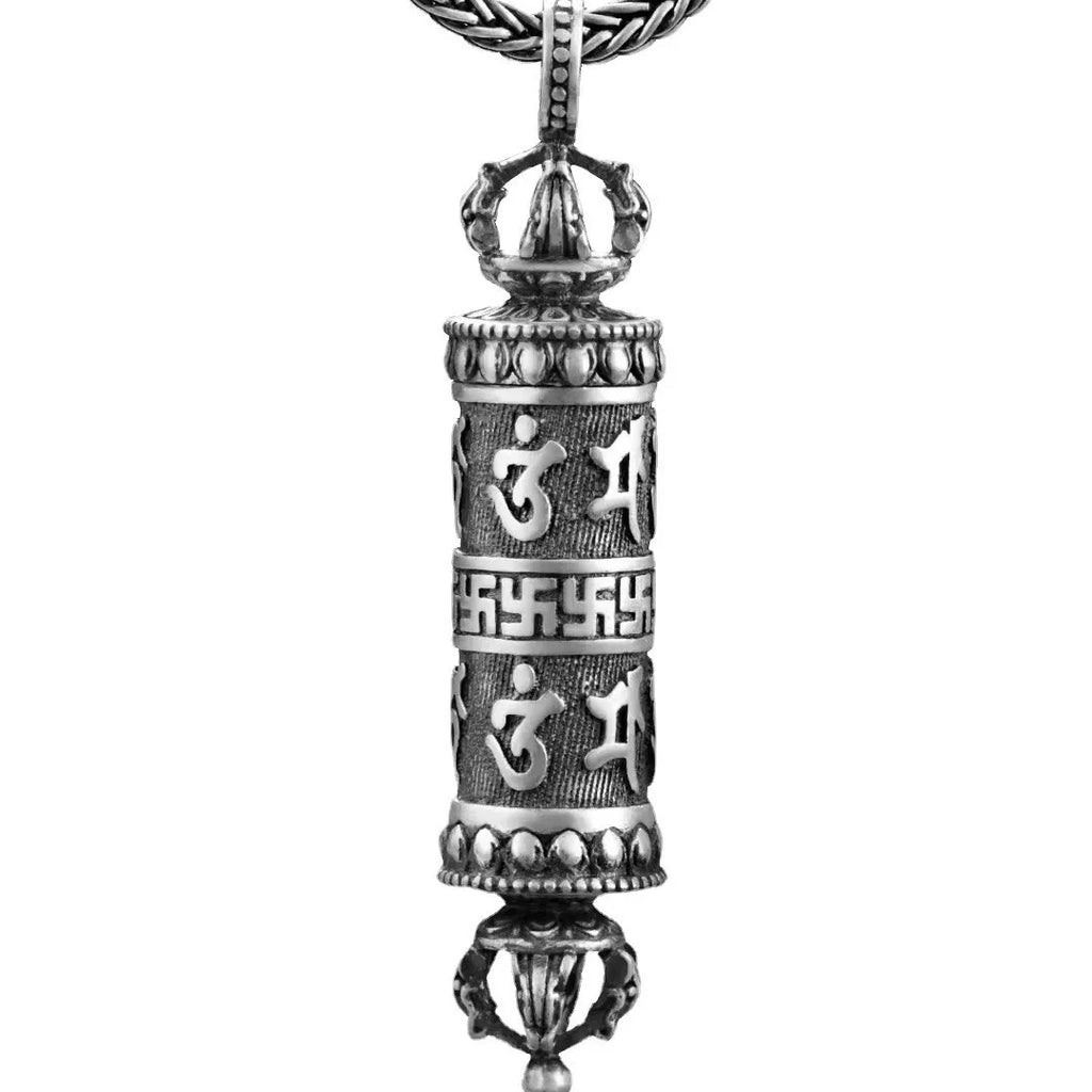 Openable Gawu Box Pendant Necklace — Silver-Tone