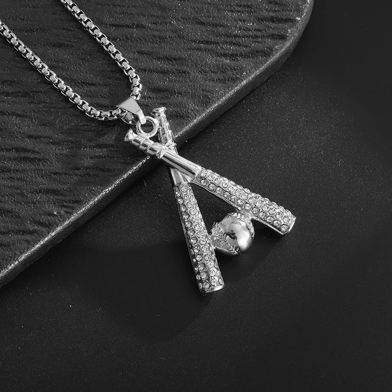 Hip Hop Rock Rapper Blessing Alphabet Pendant Necklace for Personality Men Fashion Street Trend Jewelry Accessories Gift