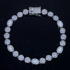 Tennis Chain Necklace Stainless Steel Opal Diamond