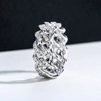 Iced Out Cuban Ring — 925 Silver