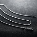 925 Sterling Silver 1mm Snake Chain Necklace For Women 16-30inches Fine Jewelry Wedding Fashion Party  Pendant Gifts