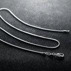 925 Sterling Silver 1mm Snake Chain Necklace For Women 16-30inches Fine Jewelry Wedding Fashion Party  Pendant Gifts