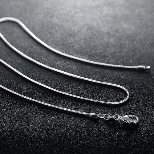 1mm Snake Chain Necklace — Silver