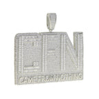 New Iced Out Bling CZ Letter Cross Pendant Necklace Various Design 5A Zircon Two Tone Color Badge Charm Men's Hip Hop