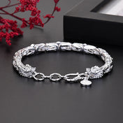 Fine luxury Silver original dragon head Chain bracelets for men's fashion jewelry party wedding Holidays gifts