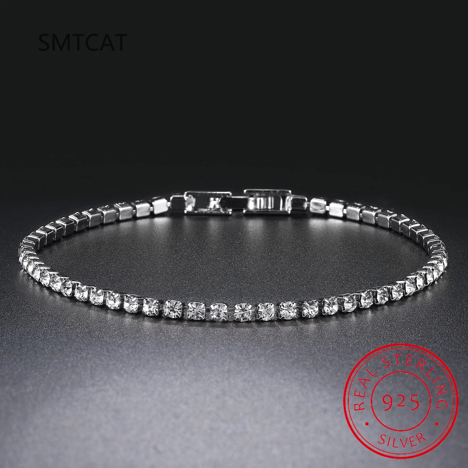 New 2&3&4mm Moisssanite Tennis Bracelet Original 925 Sterling Silver Jewelry Moisssanite Diamond Tennis Chain for Women