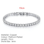 Fashion Multicolor Tennis Bracelet for Women 2.5/3/4/5mm Zirconia Charm Designer Tennis Chain Men Bracelet Wedding Jewelry KC128
