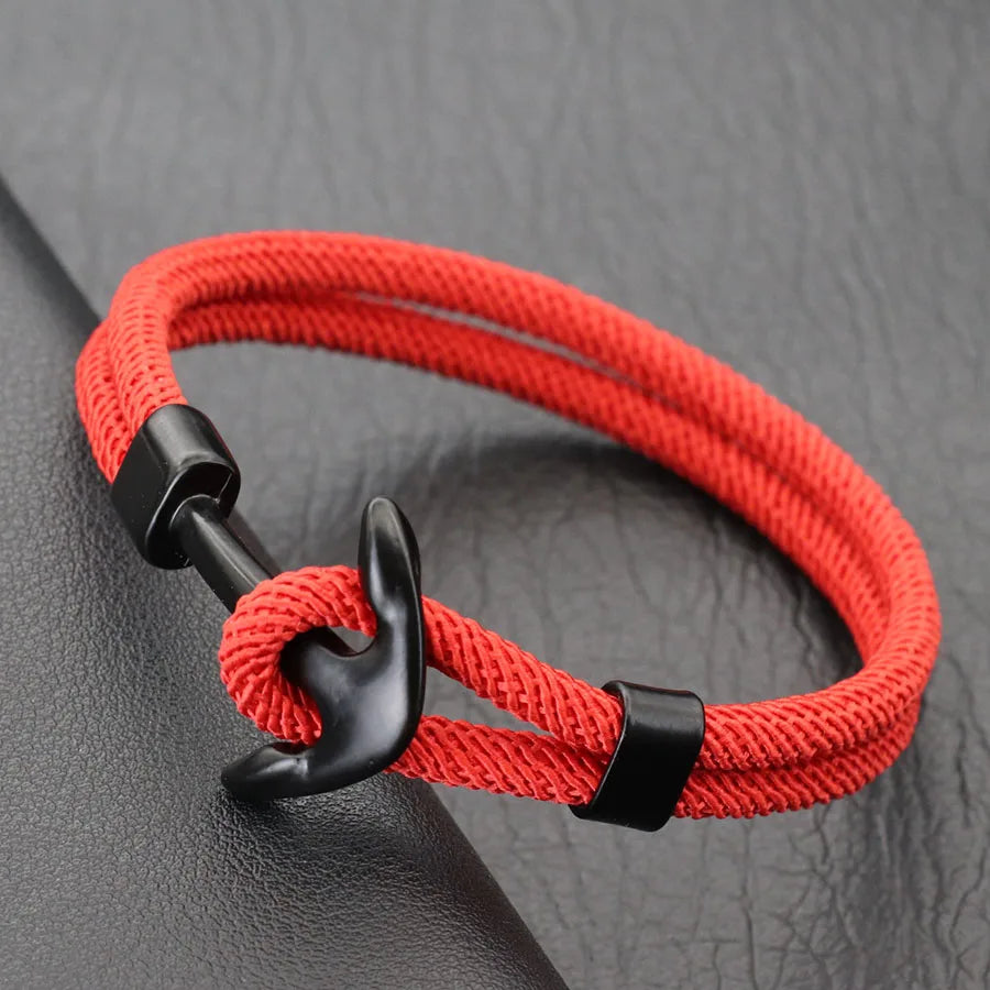 Nautical Anchor Rope Bracelet 4mm — Outdoor Sailing, Multi-Color