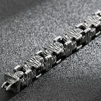 Vintage 10MM Width Men's Cross Bracelet Stainless Steel Punk Link Chain Gothic Streetwear Punk Jewelry Accessory for
