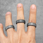 Celtic Knot Viking Rune Ring Men Stainless Steel Ring Norse Elder Futhark Talisman Wide Band Vintage Biker Jewelry Gift For Him
