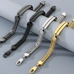 Classic 8MM Men's Keel Link Chain Bracelet for Man Solid 316l Stainless Steel Men's Bracelets Boys Jewelry Accessory