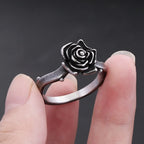 Black Rose Ring — Stainless Steel