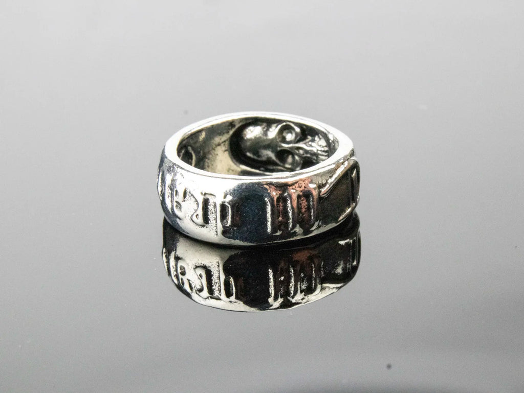 Memento Mori Skull Biker Ring — Stainless Steel