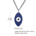 Evil Eye Pendant Necklace — Stainless Steel