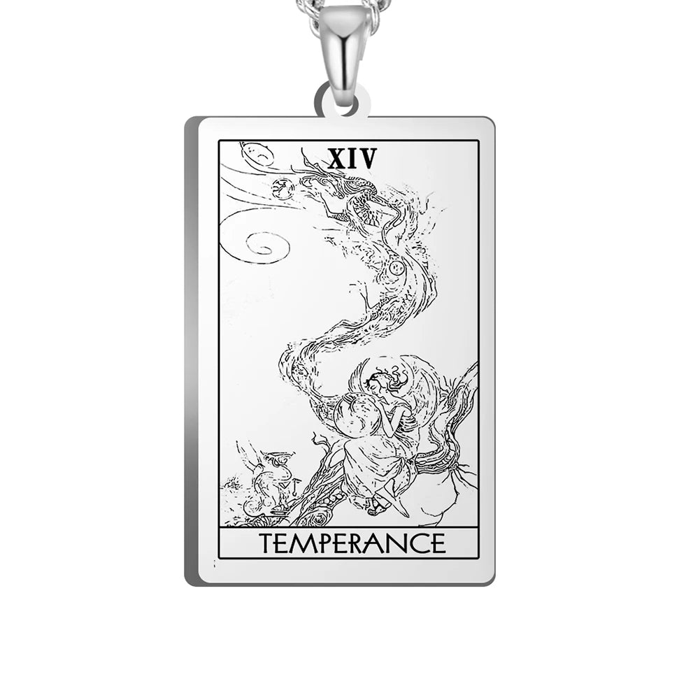 Tarot Major Arcana Amulet Necklace — Stainless Steel