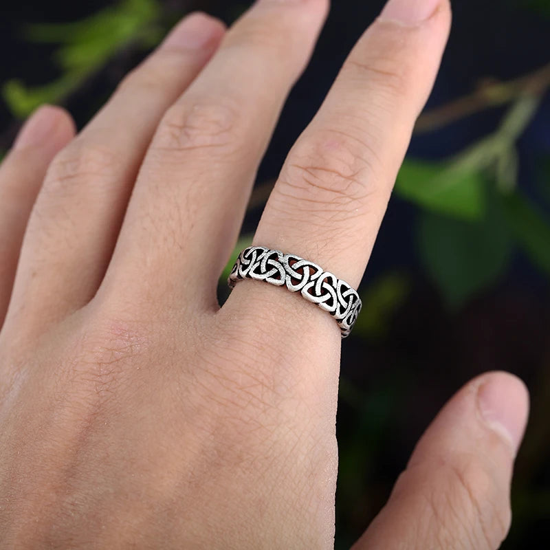 Vintage Viking Amulet Ring — Rune & Knot Styles, Stainless Steel