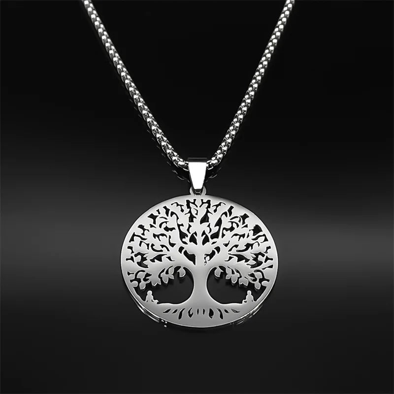 Tree of Life Pendant — Stainless Steel