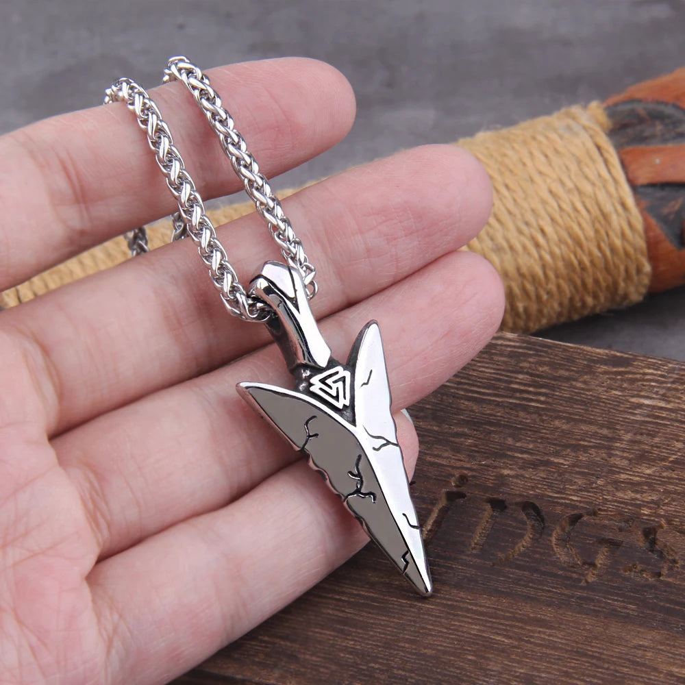 Viking Spear Odin Amulet Pendant — Stainless Steel