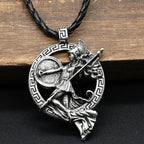 1pcs Warrior Goddess Minerva Necklace Greek Mythology Men's Necklace Roman Jewelry Men's Pendant Jewelry