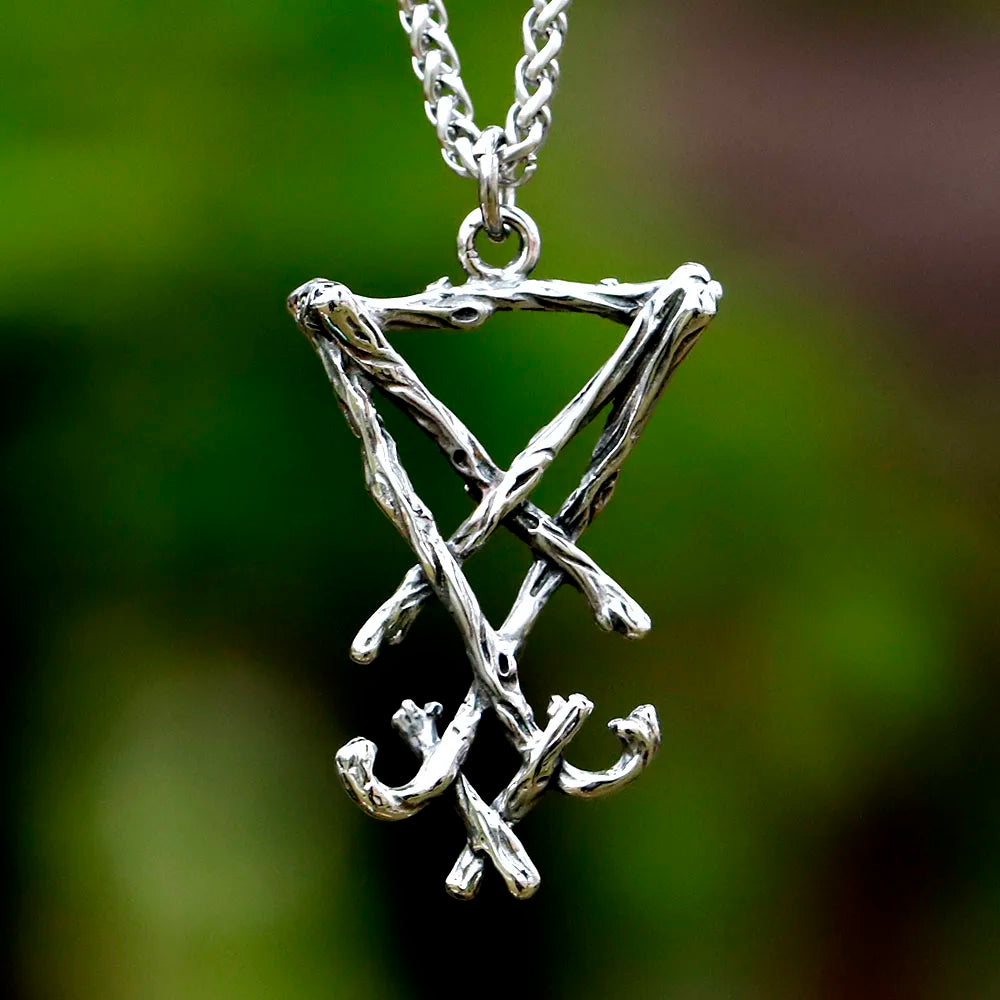 new Classic Lucifer Pendant necklace For Man Stainless Steel Good Detail Fashion religion Jewelry for gift free shipping