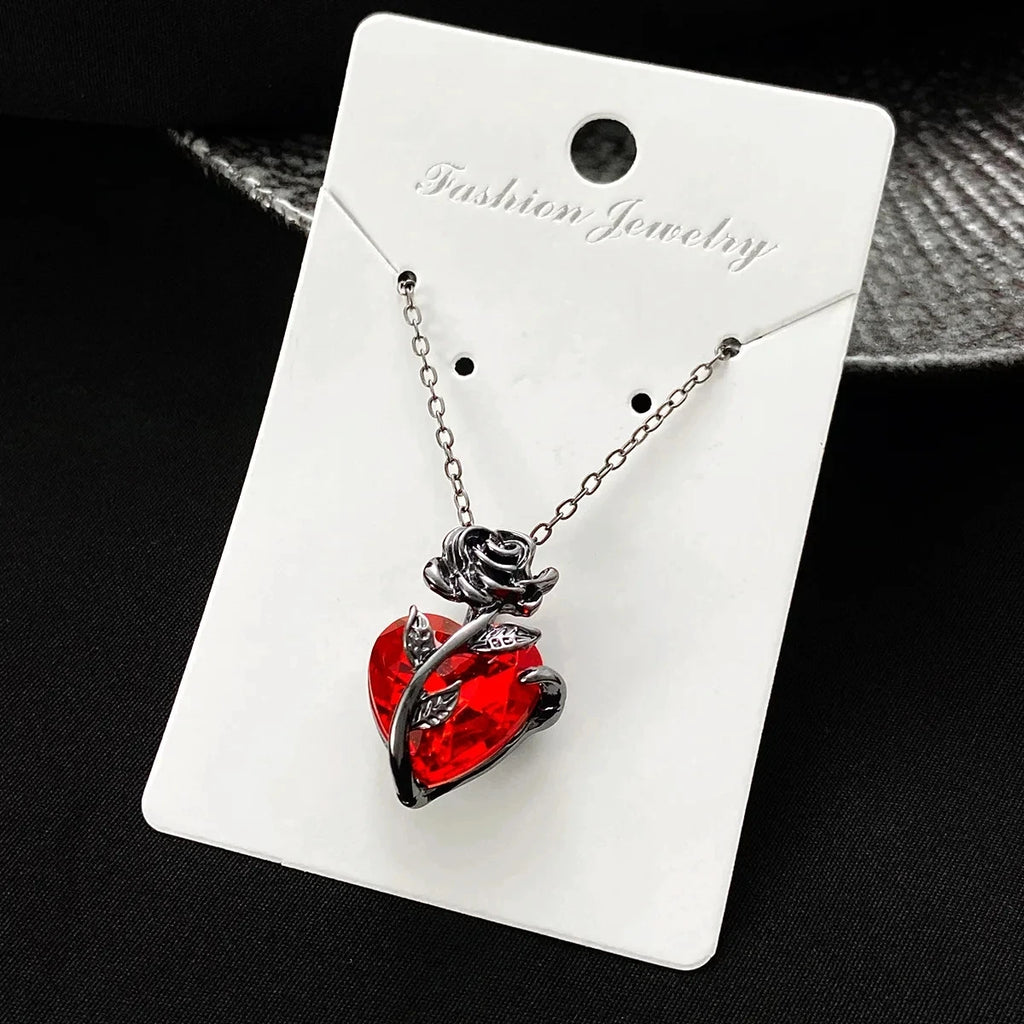 Iced Out Heart Pendant Necklace