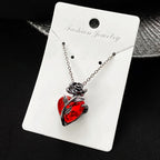 Iced Out Heart Pendant Necklace